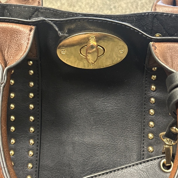 Black and gold studded purse - Picture 2 of 3